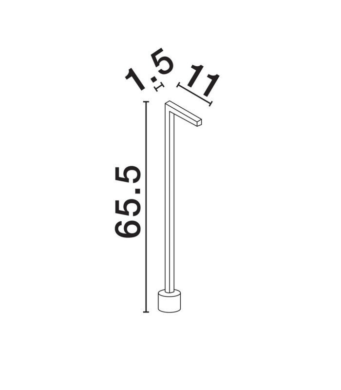 Pipe 65cm Outdoor Bollard Sandy Black LED 5W 188lm 3000K IP65-7