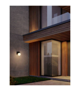 Oracle Outdoor Globe Wall Lamp Sandy Black LED 9W 425lm 3000K IP65-2