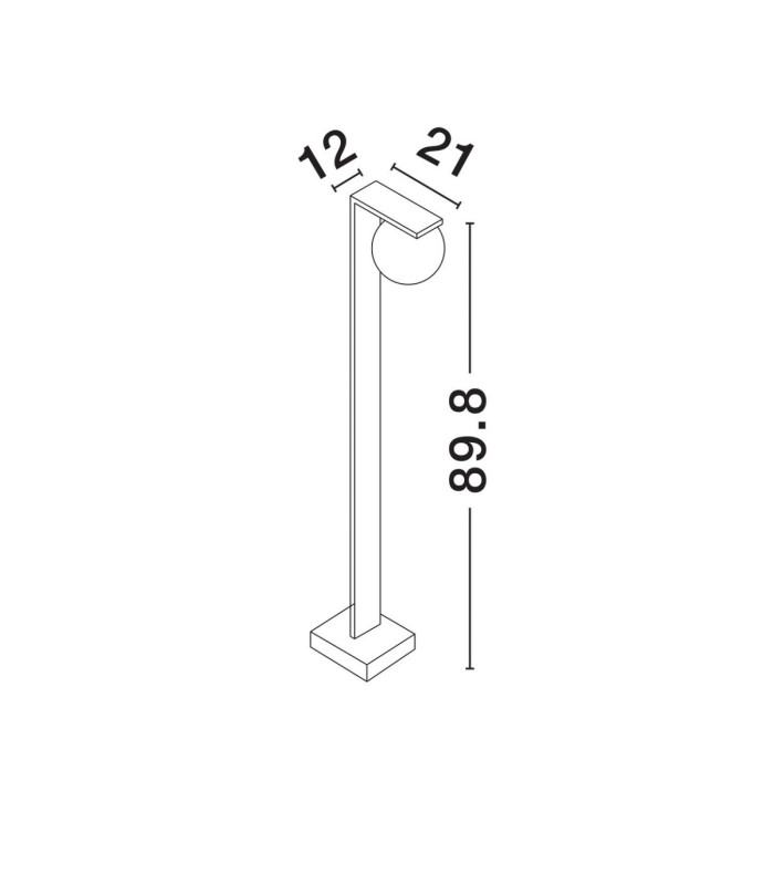 Oracle 90cm Outdoor Bollard Sandy Black LED 8W 326lm 3000K IP65-7