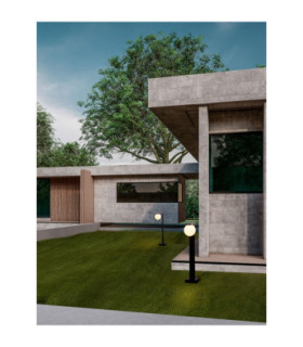 Oracle 60cm Outdoor Bollard Sandy Black LED 8W 326lm 3000K IP65-2
