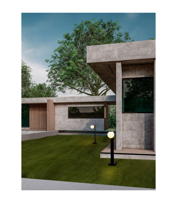Oracle 60cm Outdoor Bollard Sandy Black LED 8W 326lm 3000K IP65-2
