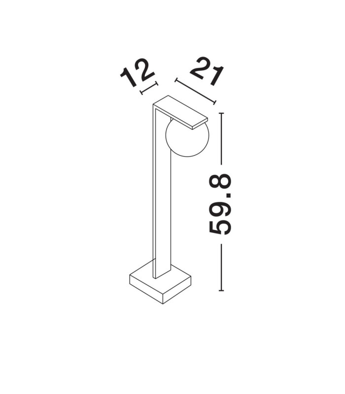 Oracle 60cm Outdoor Bollard Sandy Black LED 8W 326lm 3000K IP65-6