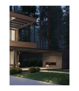 Motley 100cm Outdoor Bollard Sandy Black LED 9W 395lm 3000K IP65-2