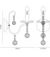 Wall Lamp Switched 1 Light Polished Chrome, Crystal - 3