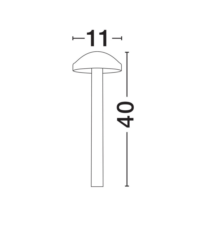 Nemo 40cm Outdoor Bollard Dark Anthracite LED 5W 424lm 3000K IP65-7
