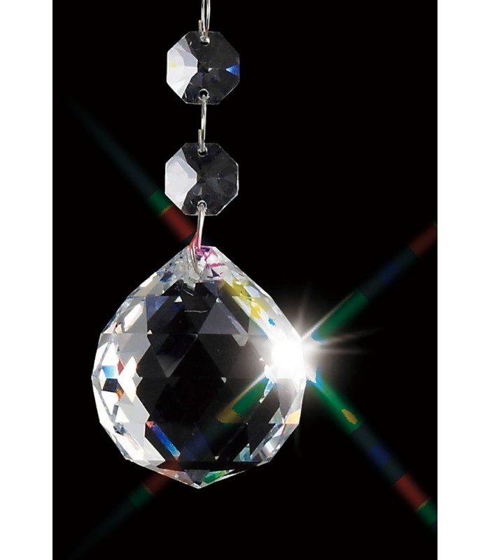 Wall Lamp Switched 1 Light Polished Chrome, Crystal - 8