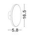 Tower Outdoor Flush Wall Lamp Sandy White LED 8W 714lm IP65 3000K-6