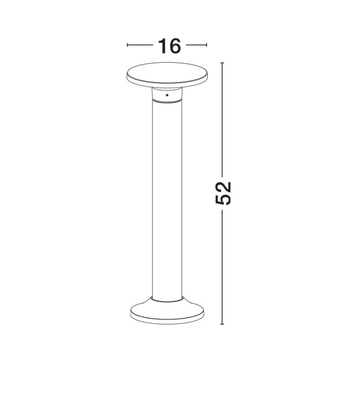 Tower Outdoor Bollard Sandy Black LED 8W 714lm IP65 3000K-7