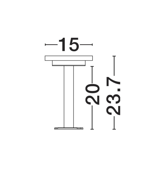 Nitro 24cm Outdoor Bollard Sandy Black LED 12W 469lm IP65 3000K-8