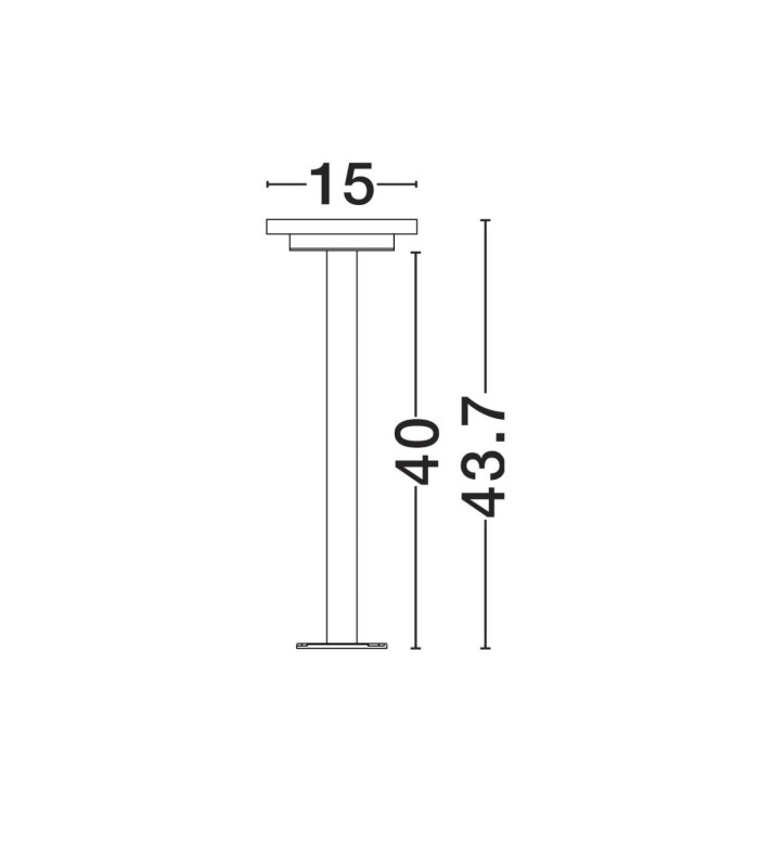 Nitro 44cm Outdoor Bollard Sandy Black LED 12W 469lm IP65 3000K-7