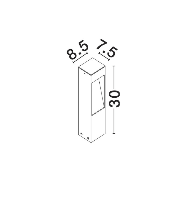 Maddi 30cm Outdoor Bollard Dark Anthracite LED 7W 235lm 3000K IP65-5