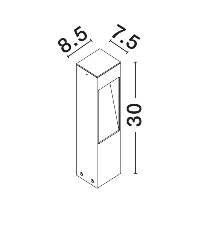 Maddi 30cm Outdoor Bollard Corten LED 7W 235lm 3000K IP65-6