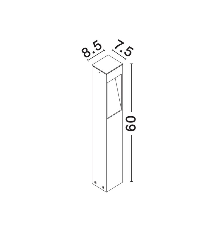 Maddi 60cm Outdoor Bollard Dark Anthracite LED 7W 235lm 3000K IP65-7