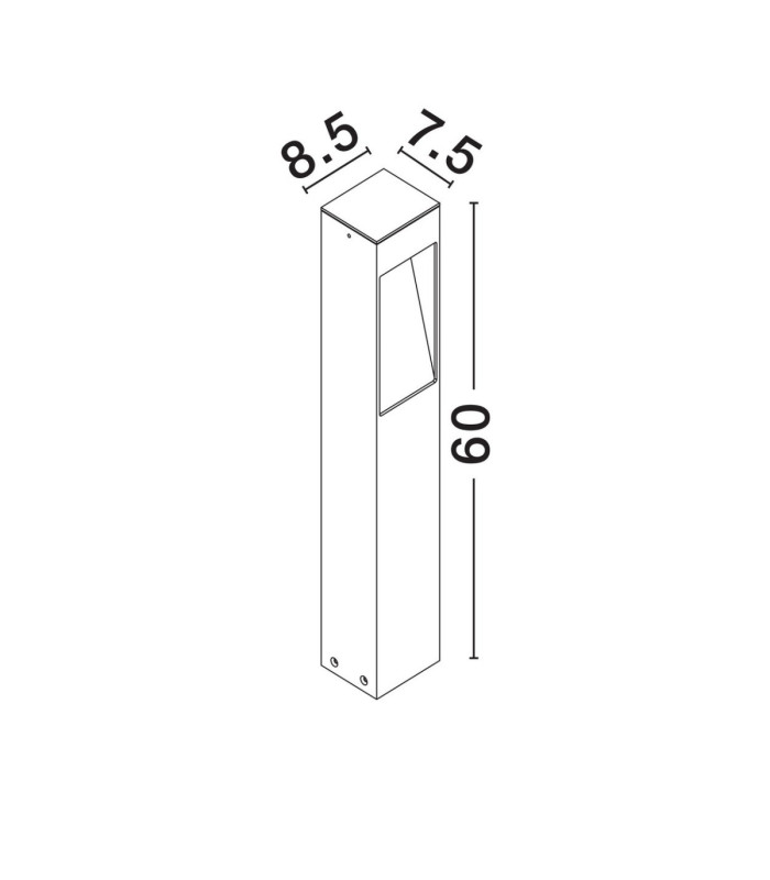 Maddi 60cm Outdoor Bollard Corten LED 7W 235lm 3000K IP65-6