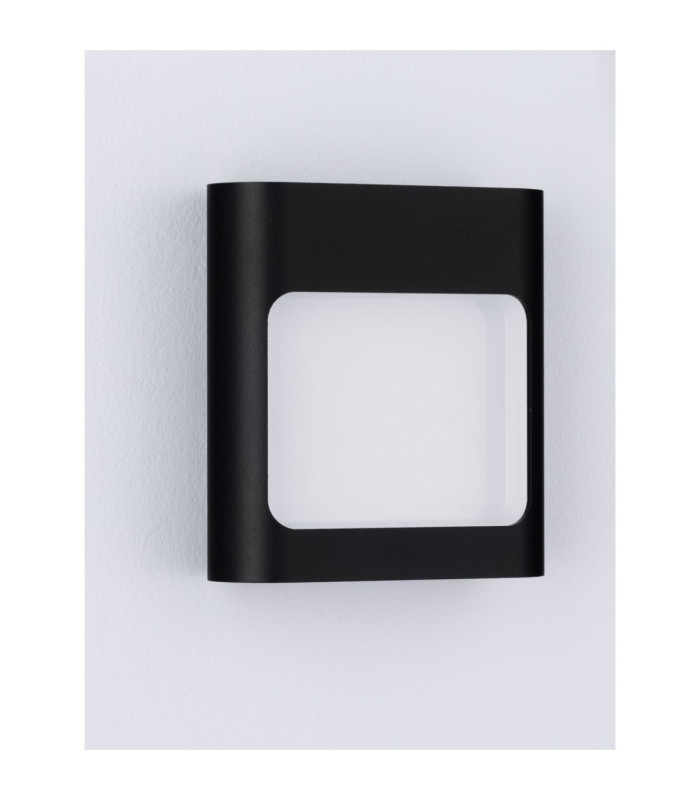 Tall Outdoor Flush Wall Lamp Sandy Black LED 9W 562lm IP54 3000K-3