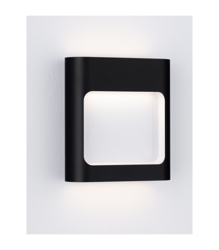 Tall Outdoor Flush Wall Lamp Sandy Black LED 9W 562lm IP54 3000K-4