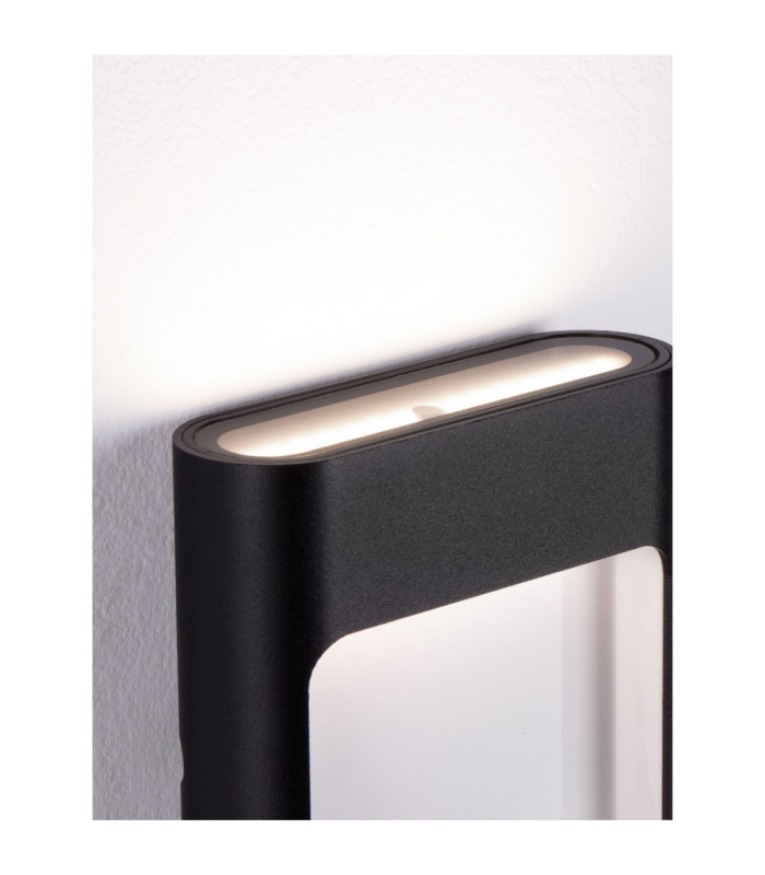 Tall Outdoor Flush Wall Lamp Sandy Black LED 9W 562lm IP54 3000K-5