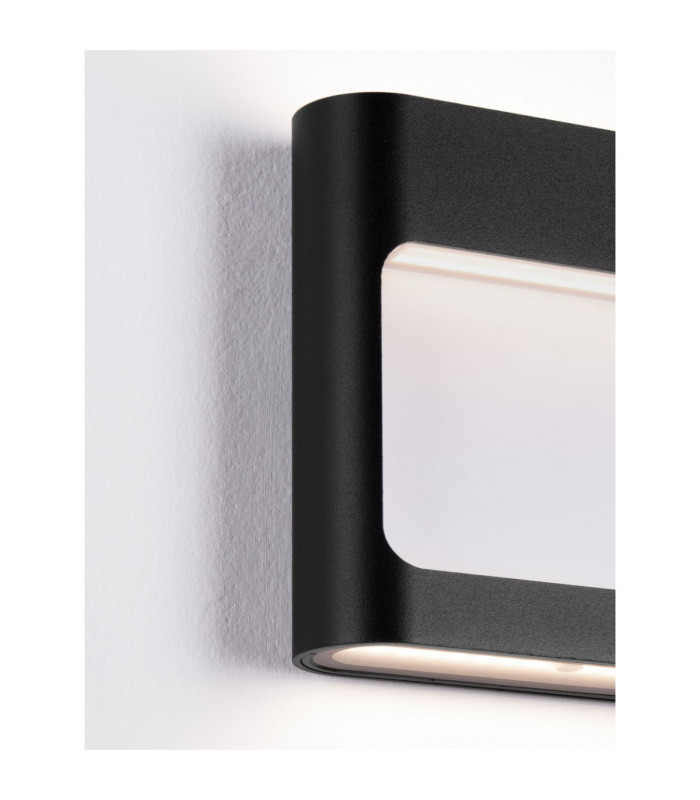 Tall Outdoor Flush Wall Lamp Sandy Black LED 9W 562lm IP54 3000K-6