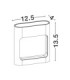 Tall Outdoor Flush Wall Lamp Sandy Black LED 9W 562lm IP54 3000K-7