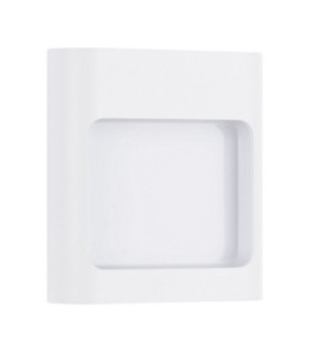 Tall Outdoor Flush Wall Lamp Sandy White LED 9W 562lm IP54 3000K-1