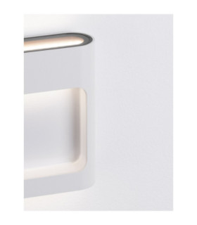 Tall Outdoor Flush Wall Lamp Sandy White LED 9W 562lm IP54 3000K-2