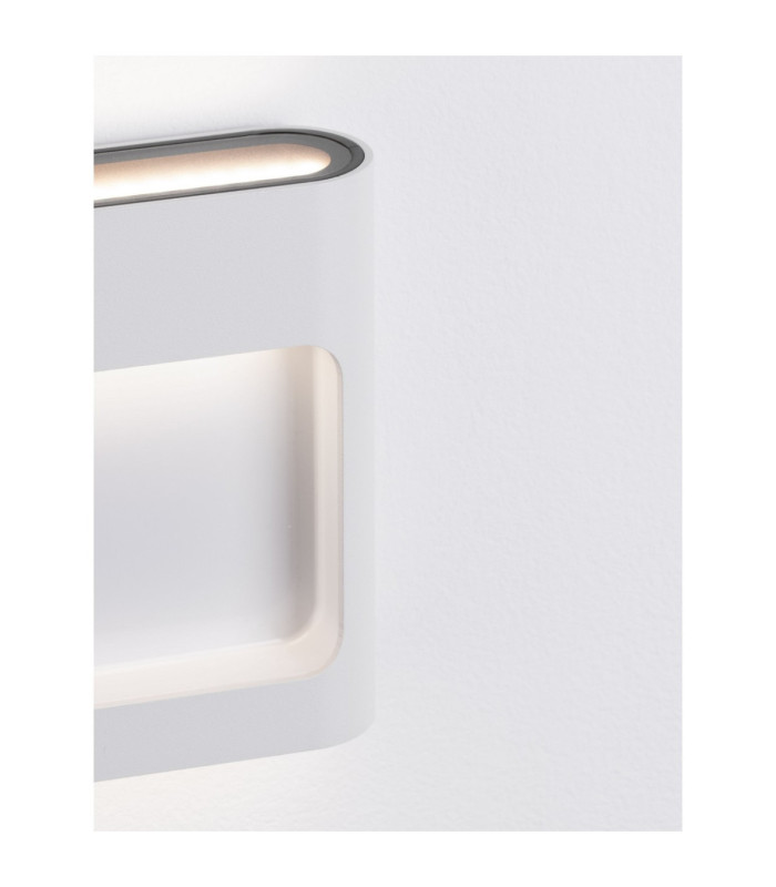 Tall Outdoor Flush Wall Lamp Sandy White LED 9W 562lm IP54 3000K-2