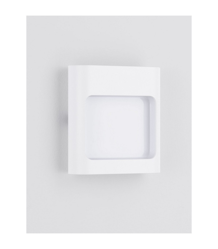 Tall Outdoor Flush Wall Lamp Sandy White LED 9W 562lm IP54 3000K-3