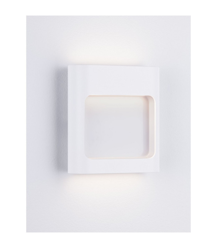 Tall Outdoor Flush Wall Lamp Sandy White LED 9W 562lm IP54 3000K-4