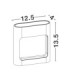 Tall Outdoor Flush Wall Lamp Sandy White LED 9W 562lm IP54 3000K-6