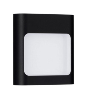 Tall Outdoor Flush Wall Lamp Sandy Black LED 6W 388lm IP54 3000K-1