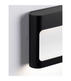 Tall Outdoor Flush Wall Lamp Sandy Black LED 6W 388lm IP54 3000K-2