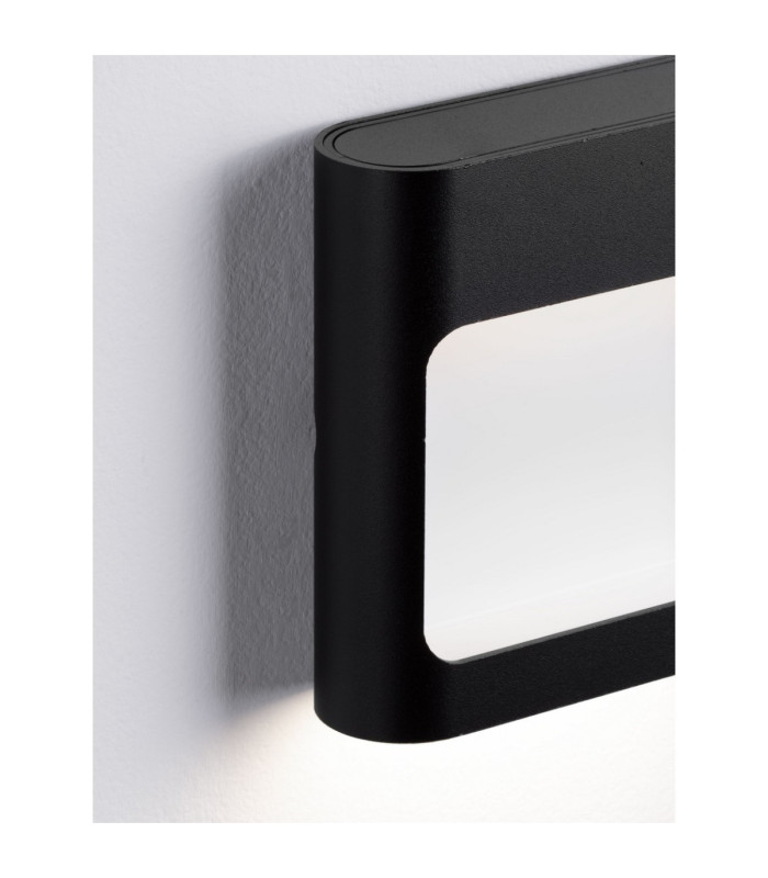 Tall Outdoor Flush Wall Lamp Sandy Black LED 6W 388lm IP54 3000K-2