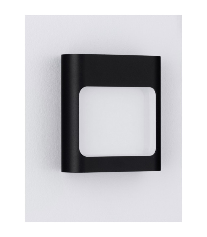Tall Outdoor Flush Wall Lamp Sandy Black LED 6W 388lm IP54 3000K-3