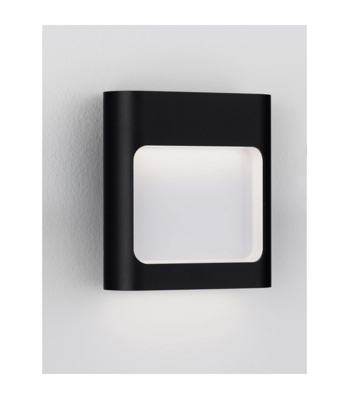 Tall Outdoor Flush Wall Lamp Sandy Black LED 6W 388lm IP54 3000K-4