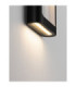 Tall Outdoor Flush Wall Lamp Sandy Black LED 6W 388lm IP54 3000K-5