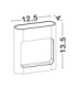 Tall Outdoor Flush Wall Lamp Sandy Black LED 6W 388lm IP54 3000K-6