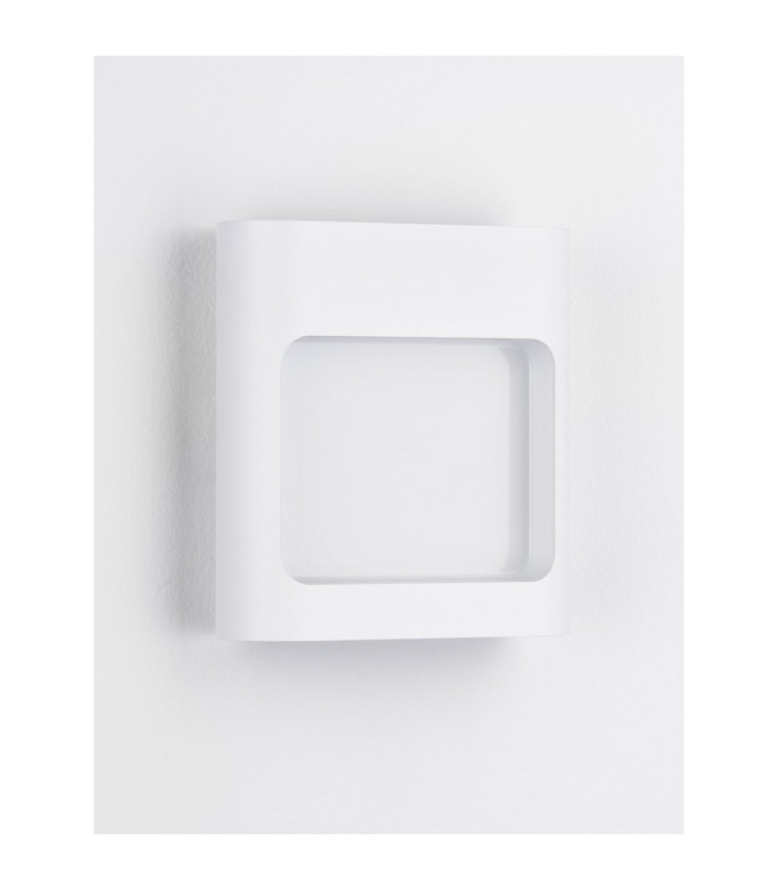 Tall Outdoor Flush Wall Lamp Sandy White LED 6W 388lm IP54 3000K-3