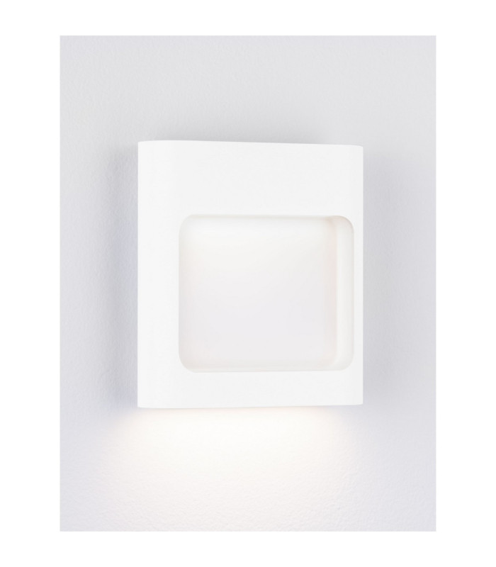 Tall Outdoor Flush Wall Lamp Sandy White LED 6W 388lm IP54 3000K-4