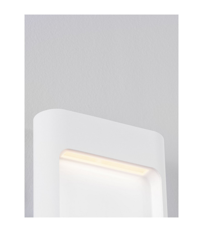 Tall Outdoor Flush Wall Lamp Sandy White LED 6W 388lm IP54 3000K-5