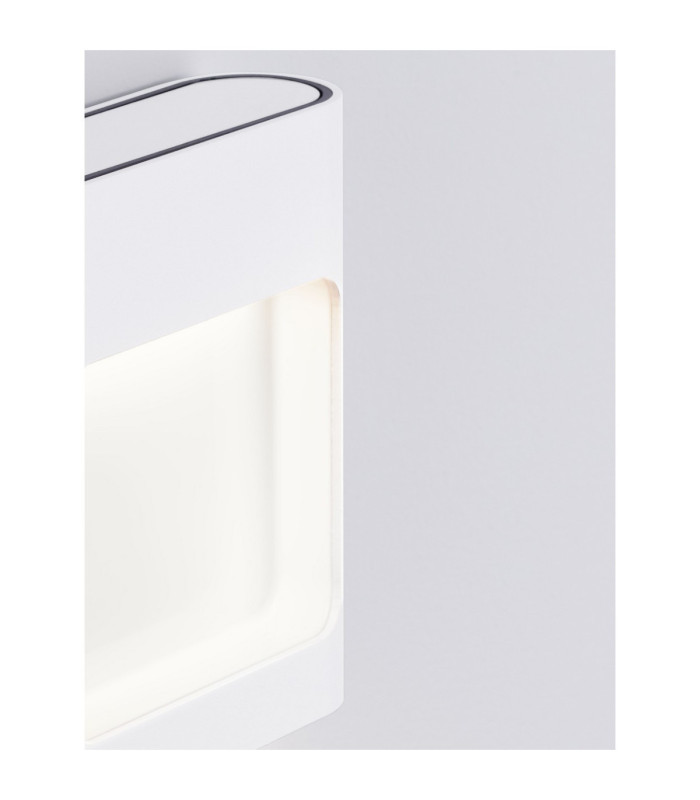 Tall Outdoor Flush Wall Lamp Sandy White LED 6W 388lm IP54 3000K-6