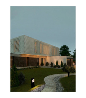 Tall Outdoor Bollard Sandy Black LED 4W 131lm IP54 3000K-2