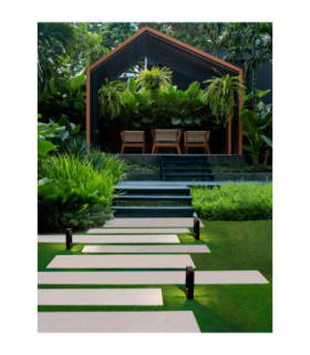 Minimal Outdoor Pedestal Light Sandy Black LED 7W 369lm 3000K IP65-2