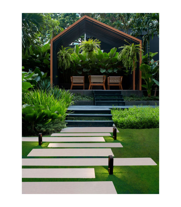 Minimal Outdoor Pedestal Light Sandy Black LED 7W 369lm 3000K IP65-2