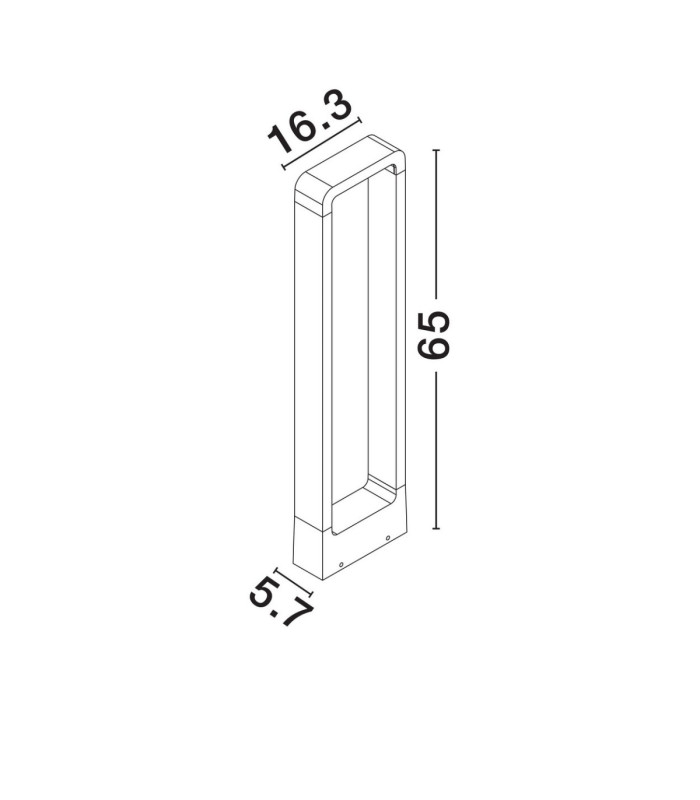 Minimal Outdoor Bollard Sandy Black LED 7W 369lm 3000K IP65-7