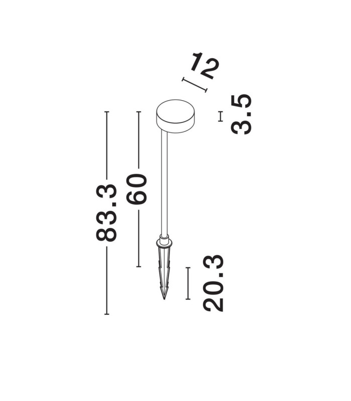 Dyol Outdoor Bollard Sandy Black LED 7W 377lm 3000K IP65-11
