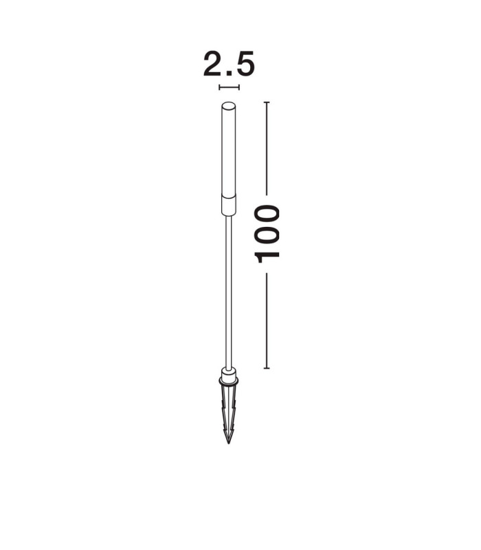 Slot 100cm Outdoor Spike Corten LED 4W 195lm 3000K IP65-10