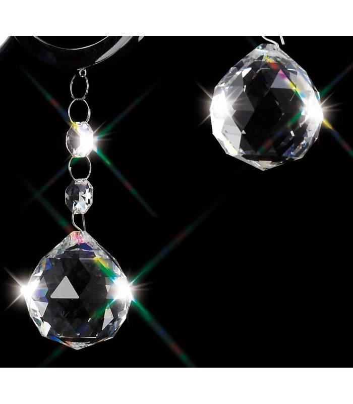Wall Lamp Switched 1 Light Polished Chrome, Crystal - 4