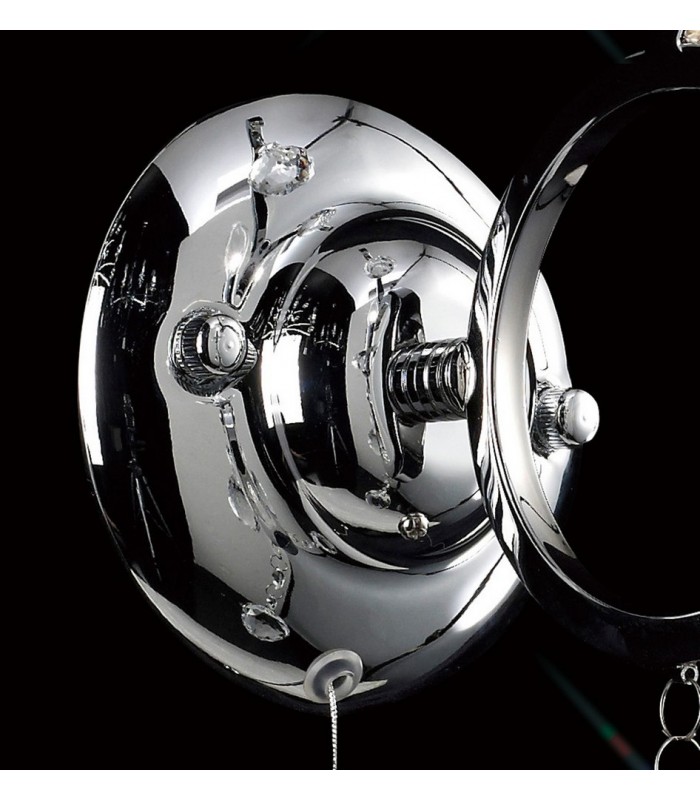 Wall Lamp Switched 1 Light Polished Chrome, Crystal - 5