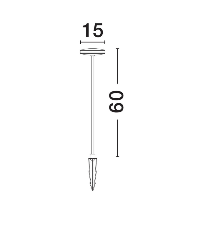 Nawa 60cm Outdoor Spike Sandy Black LED 12W 666lm 3000Κ IP65-8