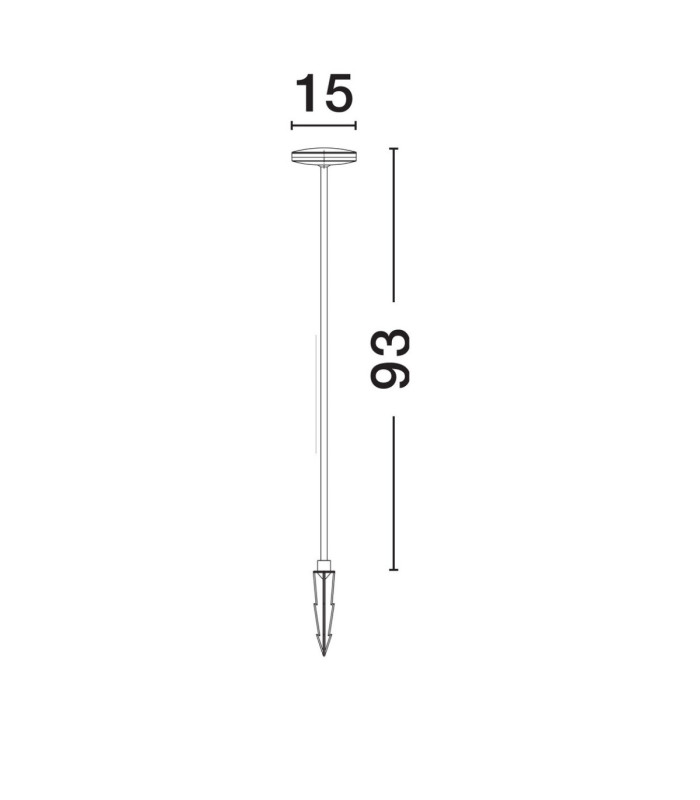 Nawa 93cm Outdoor Spike Sandy Black LED 12W 666lm 3000Κ IP65-7